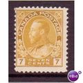 canada george V stamps sg209 7d yellow ochre hm