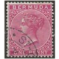 Bermuda 1883 SG22 1d Dull Rose Wmk Crown CA Ver...