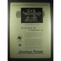 1929 Jennings Vacuum Heating Pump Ad - On Honor...