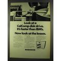 1972 Calcomp Disk Drive Ad - Faster Than IBM's