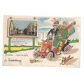 motor car, used vintage FRENCH postcard 1967 fr...