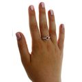 New Real Solid 925 Sterling Silver Red Bezel CZ...