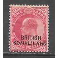 SOMALILAND 1903 KE7 INDIA 1a O/PT BRITISH MINT ...
