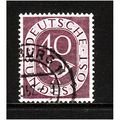 GERMANY 1951 SG1055 40pf PURPLE NUMERAL AND POS...