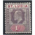St Lucia 1902 SG59 1d Dull Purple & Carmine Mou...
