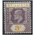 St Lucia 1902 SG61 3d Dull Purple & Yellow Moun...