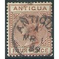 Antigua 1887 SG28 4d Chestnut Wmk Crown CA Fine...