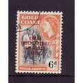 GHANA 1957 SG 142 6d BLACK AND ORANGE FINE USED