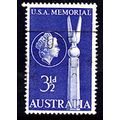 Australia 1955 USA Memorial 3 1/2d Used Stamp..