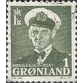 GREENLAND, King Frederick IX, grey-green 1950, 1ore