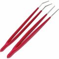 insulated Set Of Tweezers Curved/Straight 2pc
