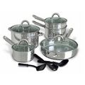12-Piece Stainless Steel Cookware Set with Temp...