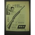 1958 BSA .22 Airsporter Air Rifle Ad - For Christmas