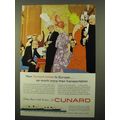 1960 Cunard Cruise Ad - Your Ticket To Europe