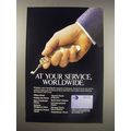 1990 Diners Club Card Ad - At your service, worldwide