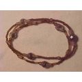 Amethyst Glass Bead Bracelets SET of 2 Faceted ...