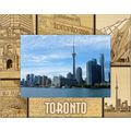 Toronto Canada Laser Engraved Wood Picture Fram...