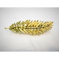 Small bronze gold leaf hair clip barrette