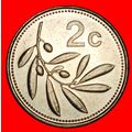 Ⰶ GREAT BRITAIN OLIVE (1991-2007): MALTA ★ 2 CE...