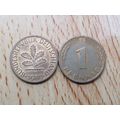 1980d 1 Pfennig Germany Coin