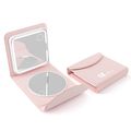 PU Bifold Mirror Compact Powder – Stylish, Port...