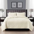 Twin/Twin XL 2-Piece Ivory Microfiber Reversibl...
