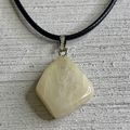 Natural Yellow Calcite Crystal Pendant Necklace...