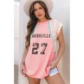 Light Pink Vintage Nashville Printed Patchwork ...