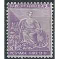 Cape of Good Hope 1882 SG52 6d Reddish-Purple M...