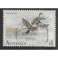 AUS 1991 $1.00 'BIRDS - CHESTNUT TEAL' FINE USE...