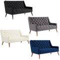 Velvet Love Seat Banquette Antique Nickel Nail ...