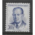 CZECHOSLOVAKIA 1953 PRESIDENT ZAPPTOCKY 30H BLU...