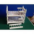 White Bunk Beds 1:12th Dolls House Miniature