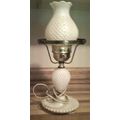 Hobnail Hurricane style lamp milk glass