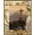 Rio De Janeiro Brazil Laser Engraved Wood Pictu...