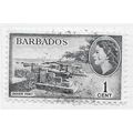 BARBADOS 1953 QE2 1c DOVER FORT USED SG289 289 ...