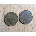 1962f 2 Pfennig Germany Coin