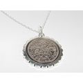 Lucky sixpence Birthday Bump Pendant plus 18in ...