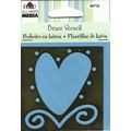 Plaid. 46710 Heart Brass Stencil. Embossing Car...