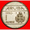 Ⰶ NETHERLANDS (1986-2013): ARUBA ★ 1 FLORIN 199...