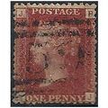 1858 SG43 1d Red Plate 209 Good/Fine Used "PJ"...