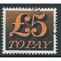1973 D89 £5 Orange-Yellow & Black Postage Due V...