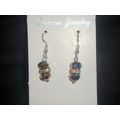 Rainbow electro plated glass with clear crystal...