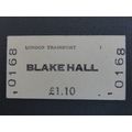 London Transport Blake Hall Ticket