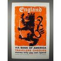 1960 Bank of America Travelers Cheques Ad - Eng...