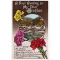 Song Postcard Harbour Boats Carnations A Fond G...