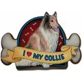 I love My Collie Artwood Fridge Magnet