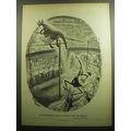 1958 The Philadelphia Bulletin Ad - Cartoon by Richard Decker - Kangaroo Jump