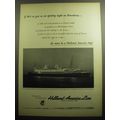 1958 Holland-America Line Cruise Ad - as gay as an opening night on Broadway