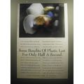 1993 American Plastics Council Ad - benefits last for only half a second